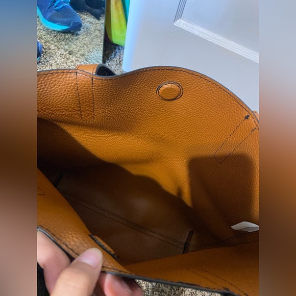 Black with brown inside leather purse - Picture 2 of 3